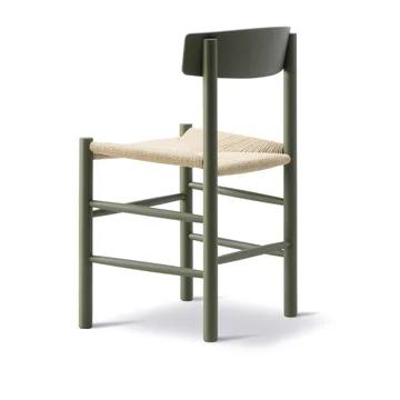 J39 cadeira - Khaki green-trançado natural - Fredericia Furniture