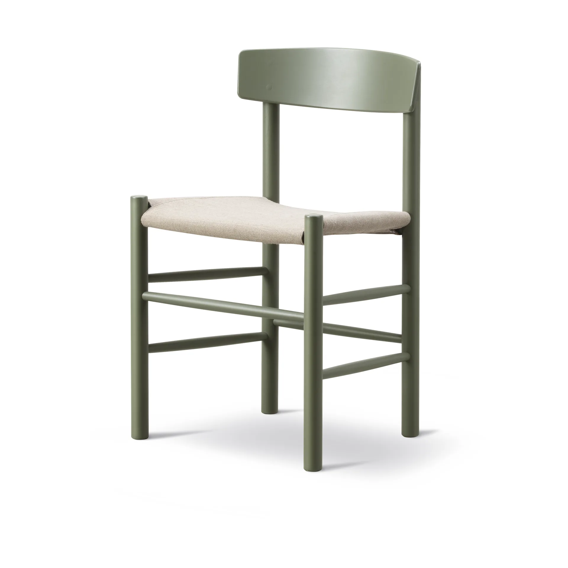 J39 cadeira, Verde caqui - lona natural Fredericia Furniture