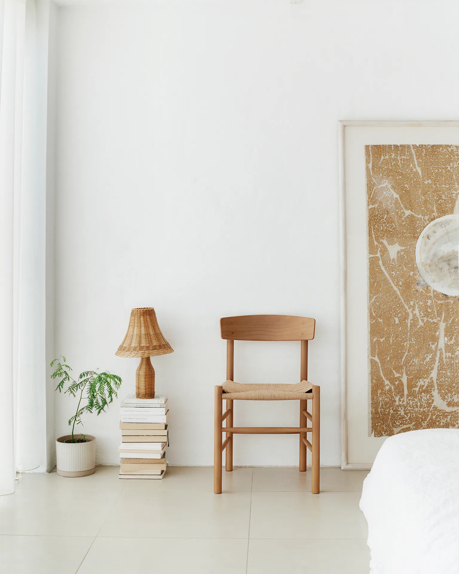 J39 cadeira, Vintage laqueado-trançado natural Fredericia Furniture