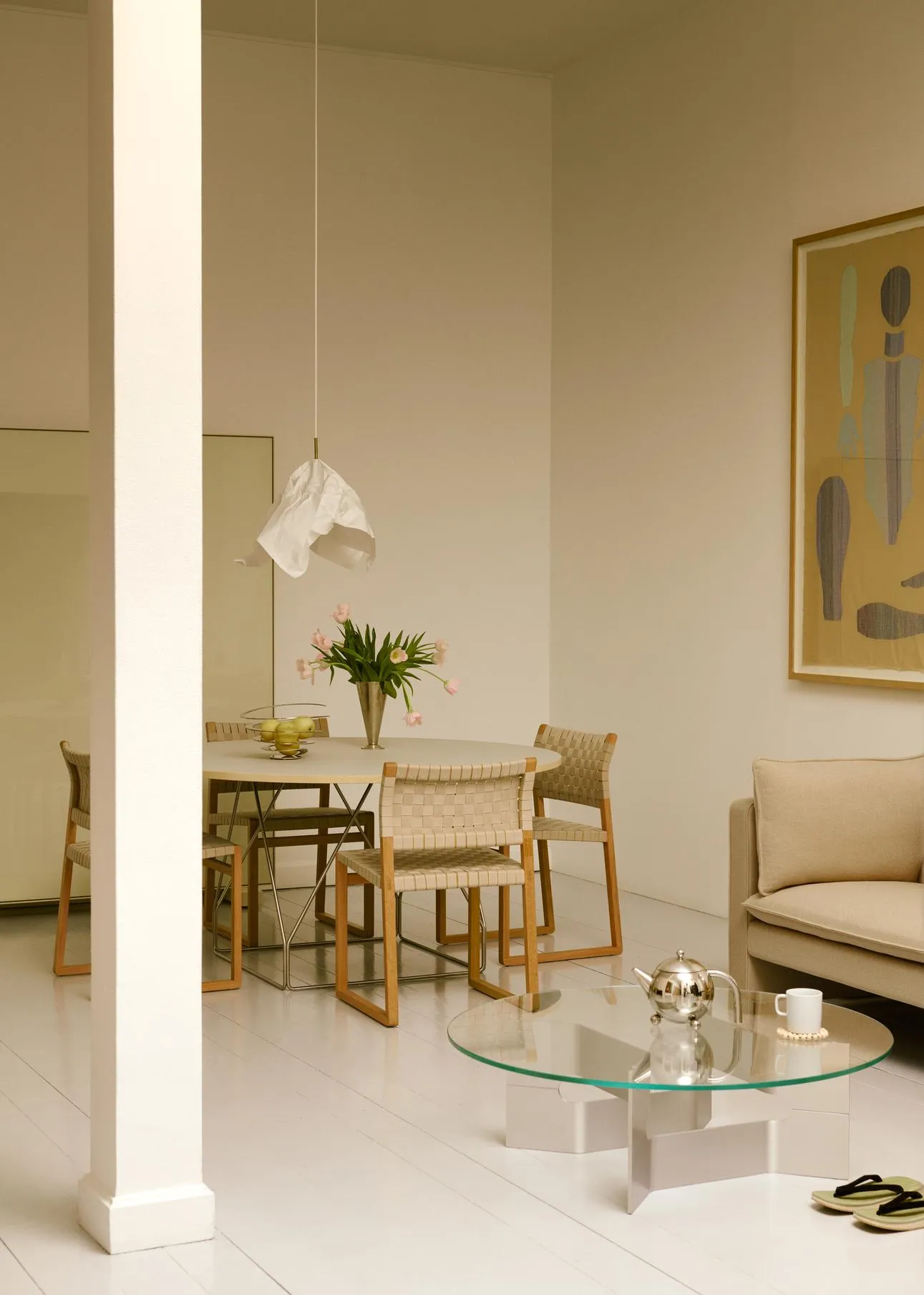 JG mesa de centro Ø98 cm, Vidro - alumínio escovado Fredericia Furniture