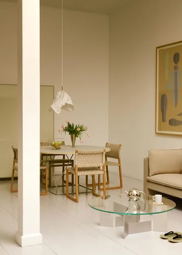 JG mesa de centro Ø98 cm - Vidro - alumínio escovado - Fredericia Furniture