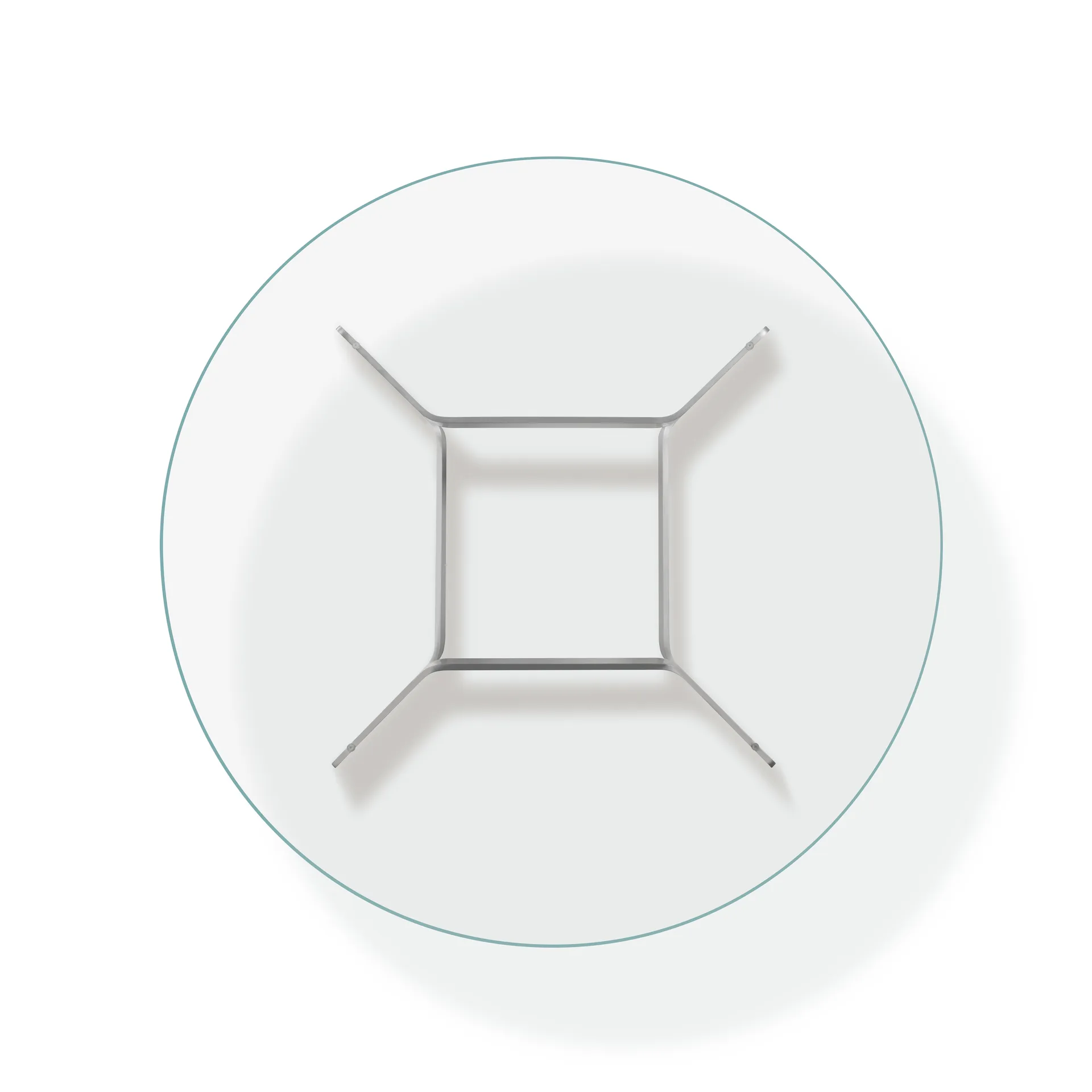 JG mesa de centro Ø98 cm, Vidro - alumínio escovado Fredericia Furniture