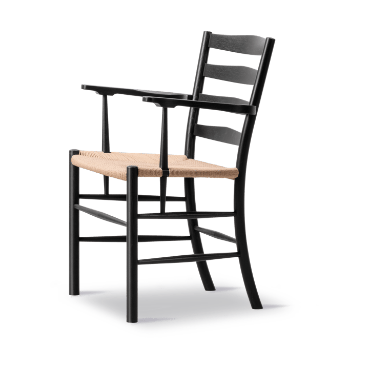 Klint cadeira com braços - Natural trançada-carvalho lacado a preto - Fredericia Furniture
