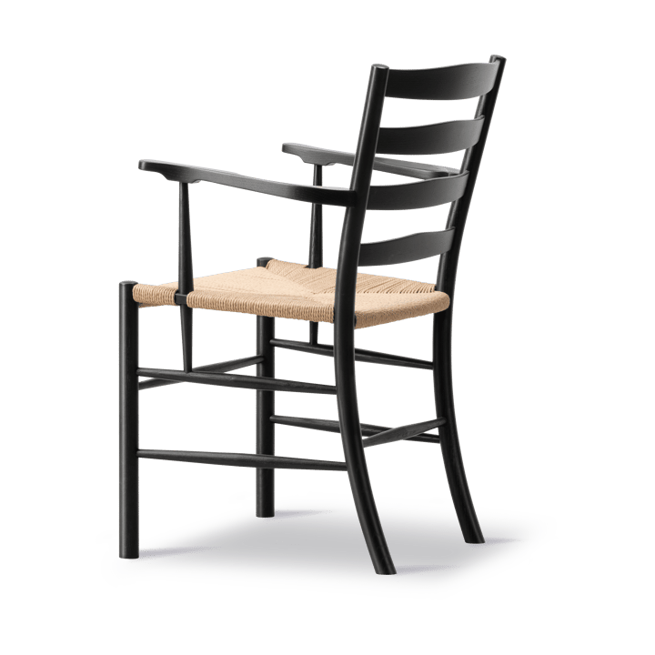 Klint cadeira com braços, Natural trançada-carvalho lacado a preto Fredericia Furniture
