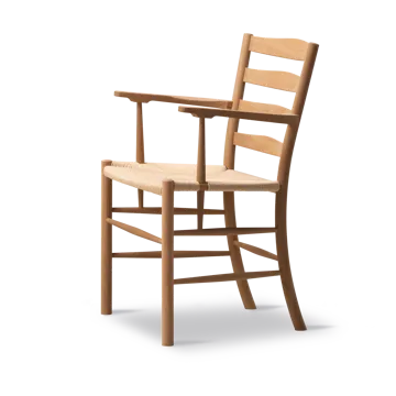 Klint cadeira com braços - Natural trançada-olhada carvalho - Fredericia Furniture