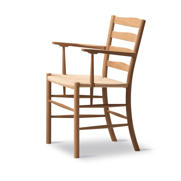 Klint cadeira com braços - Natural trançada-olhada carvalho - Fredericia Furniture