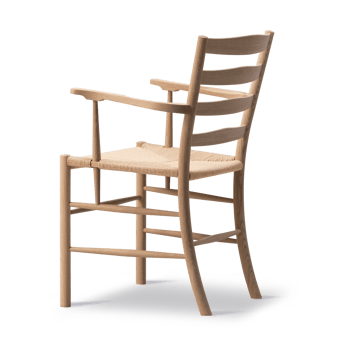 Klint cadeira com braços - Natural trançada-olhada carvalho - Fredericia Furniture