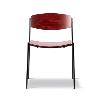 Lynderup 3080 cadeira - Cajueiro vermelho-estrutura em aço preto - Fredericia Furniture