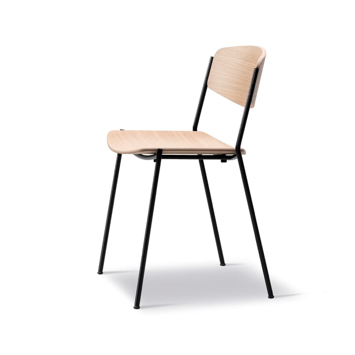 Lynderup 3080 cadeira, Carvalho lacado-preto estrutura em aço Fredericia Furniture