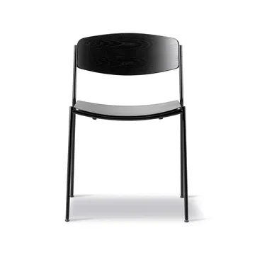 Lynderup 3080 cadeira - Faia preta-suporte em aço preto - Fredericia Furniture