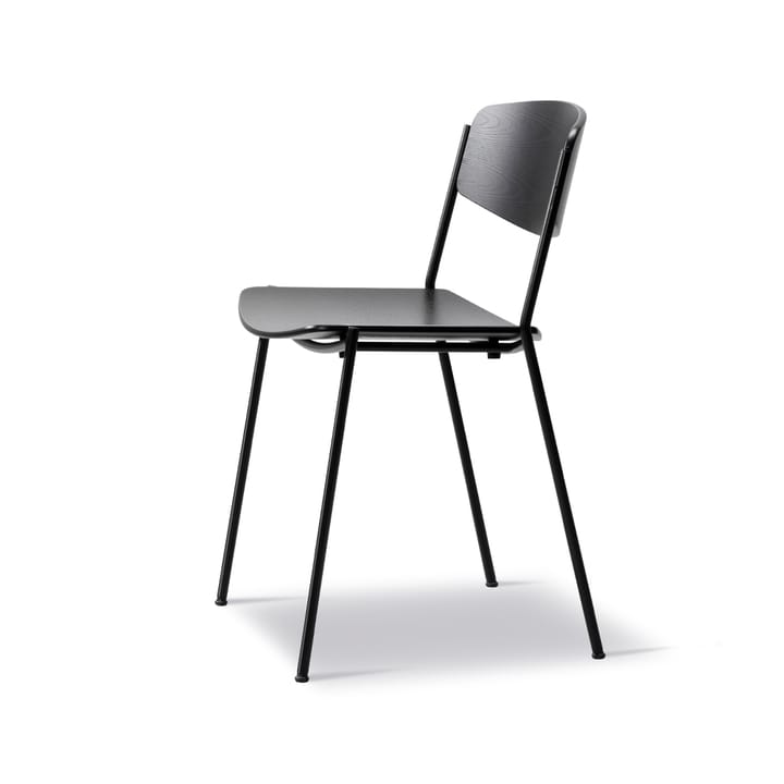 Lynderup 3080 cadeira, Faia preta-suporte em aço preto Fredericia Furniture
