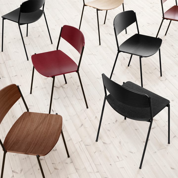 Lynderup 3080 cadeira, Lacado nogueira-preto com base em aço Fredericia Furniture