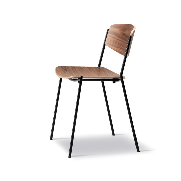 Lynderup 3080 cadeira, Lacado nogueira-preto com base em aço Fredericia Furniture
