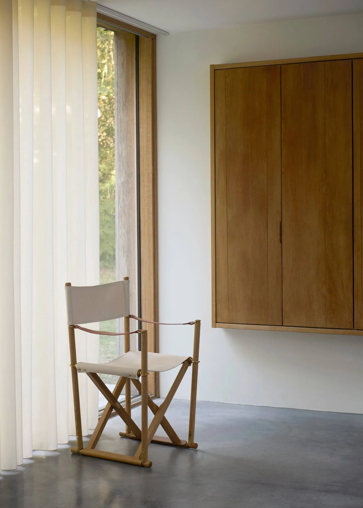 MK16 Folding Chair cadeira, Off white-carvalho oleado Fredericia Furniture