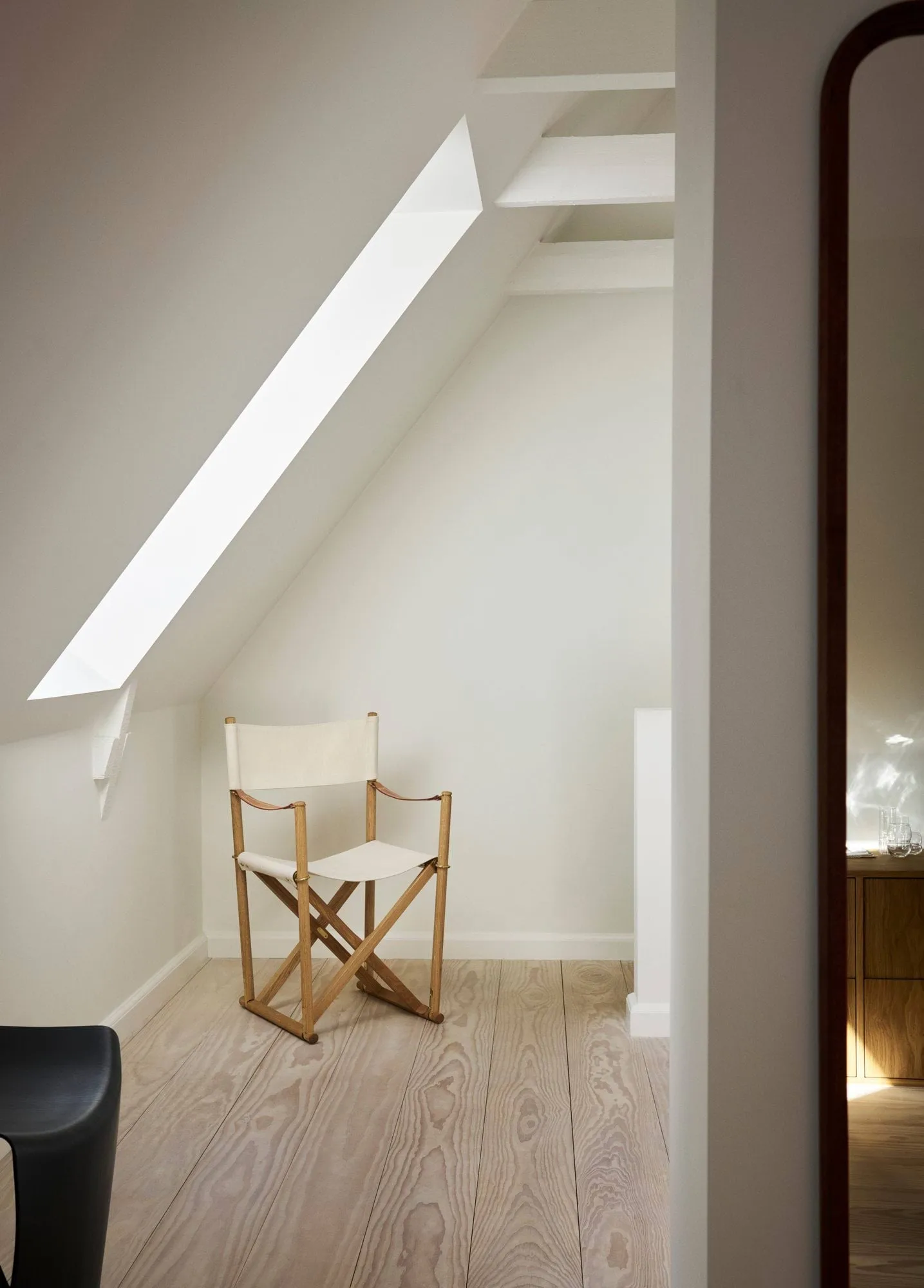 MK16 Folding Chair cadeira, Off white-carvalho oleado Fredericia Furniture