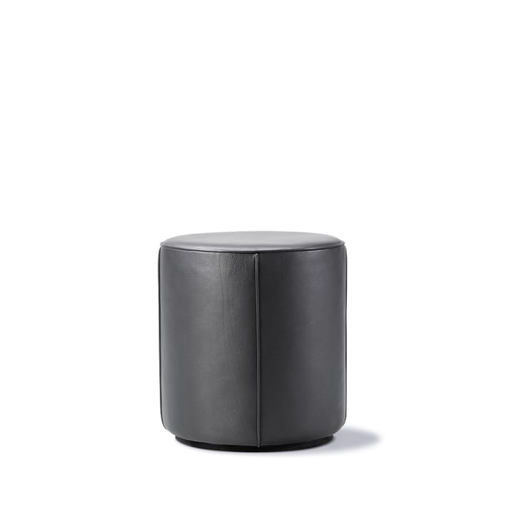 Mono pufe - Couro omni 301 preto-Ø39 cm - Fredericia Furniture