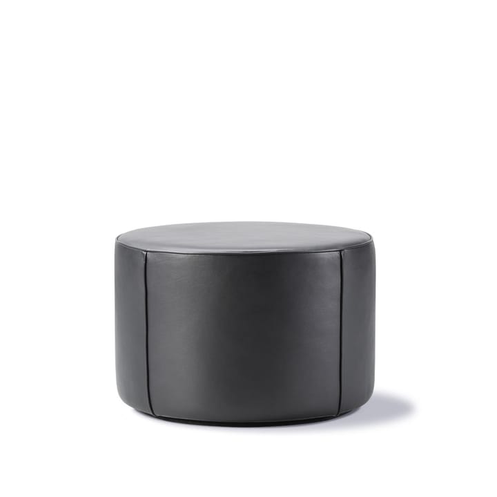 Mono pufe - Couro omni 301 preto-Ø55 cm - Fredericia Furniture