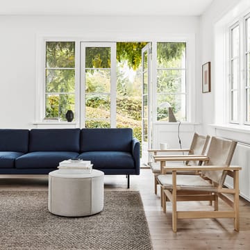 Mono pufe - Grand linho bege-Ø39 cm - Fredericia Furniture