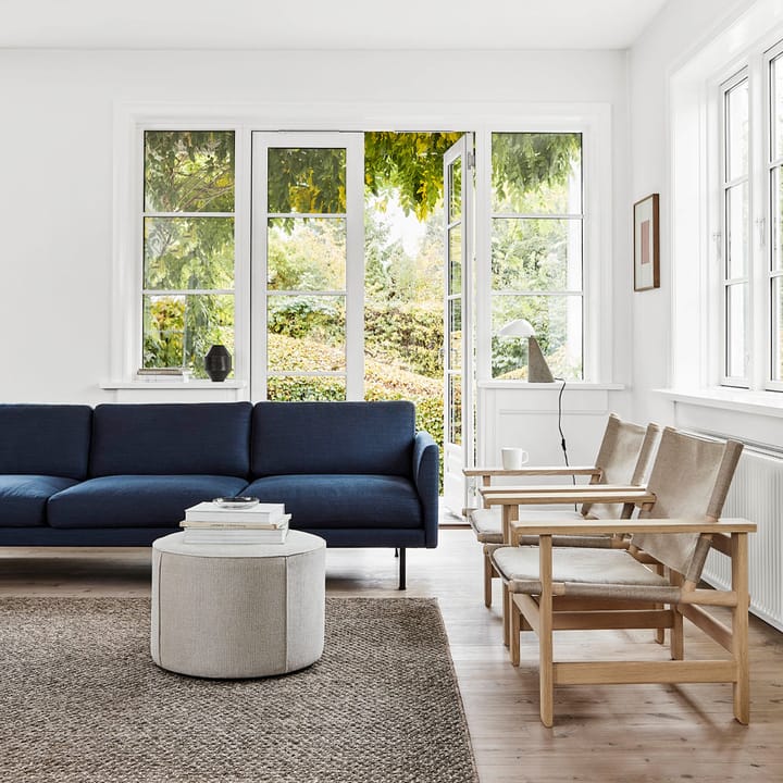 Mono pufe, Grand linho bege-Ø55 cm Fredericia Furniture