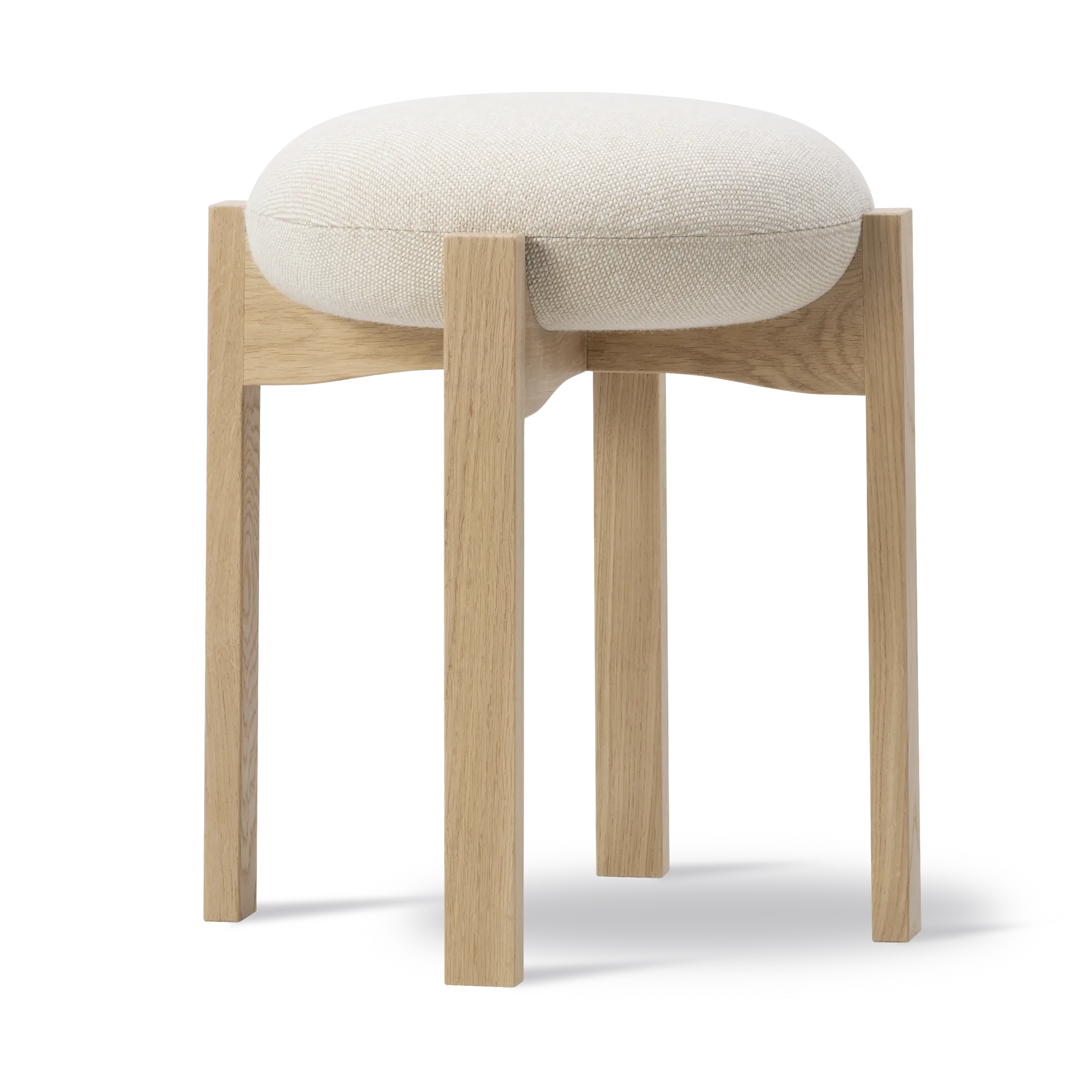 Pioneer banco redondo baixo, Hallingdal 200-carvalho lacado Fredericia Furniture