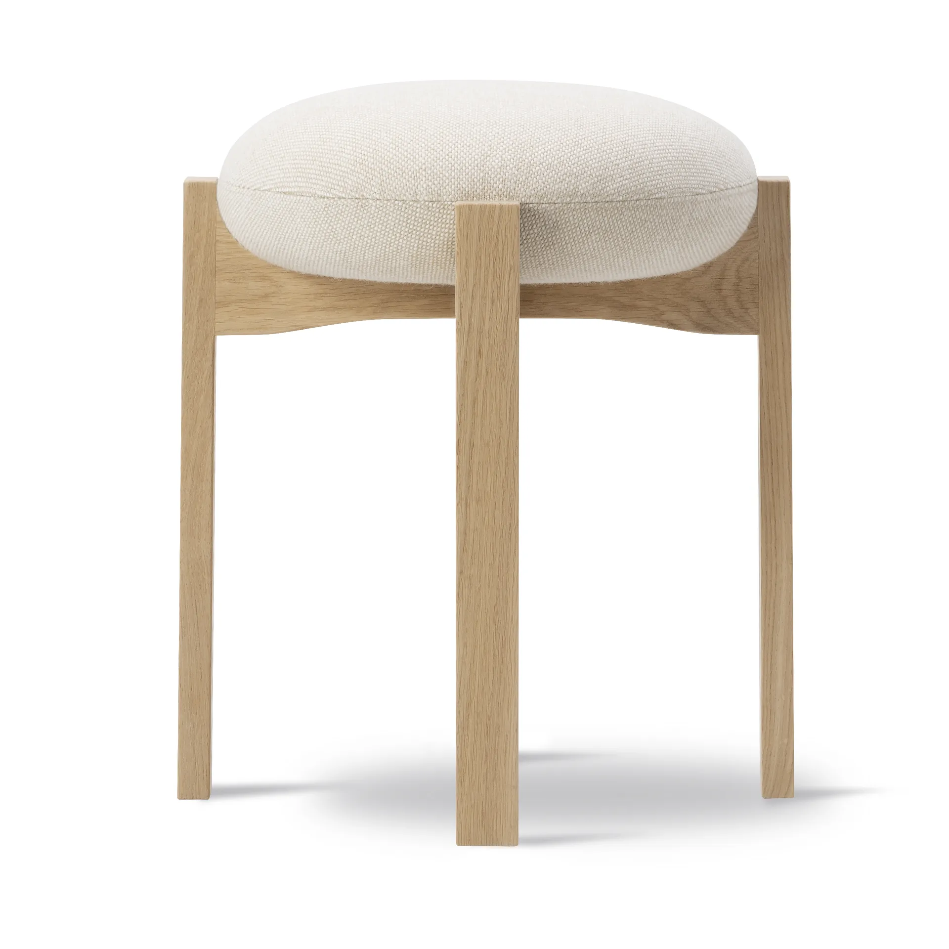 Pioneer banco redondo baixo, Hallingdal 200-carvalho lacado Fredericia Furniture