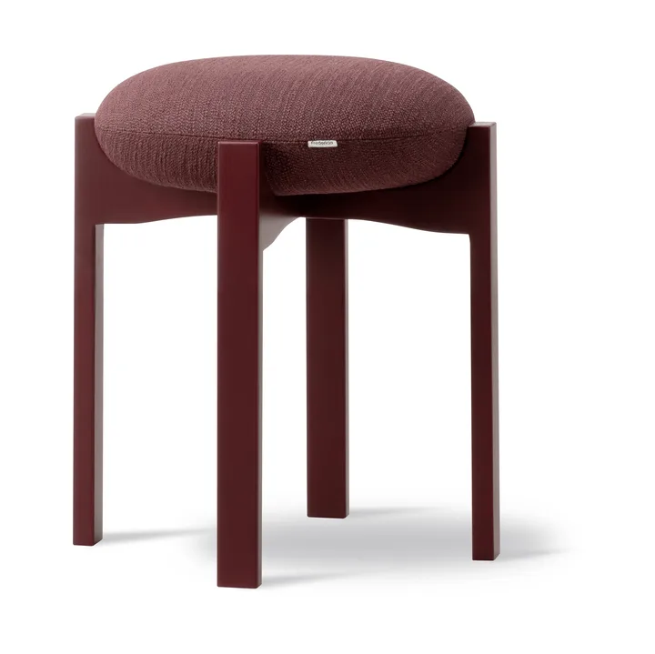 Pioneer banco redondo baixo - Odino RC43 bordeaux-bordeaux faia, Ø41x46 cm - Fredericia Furniture