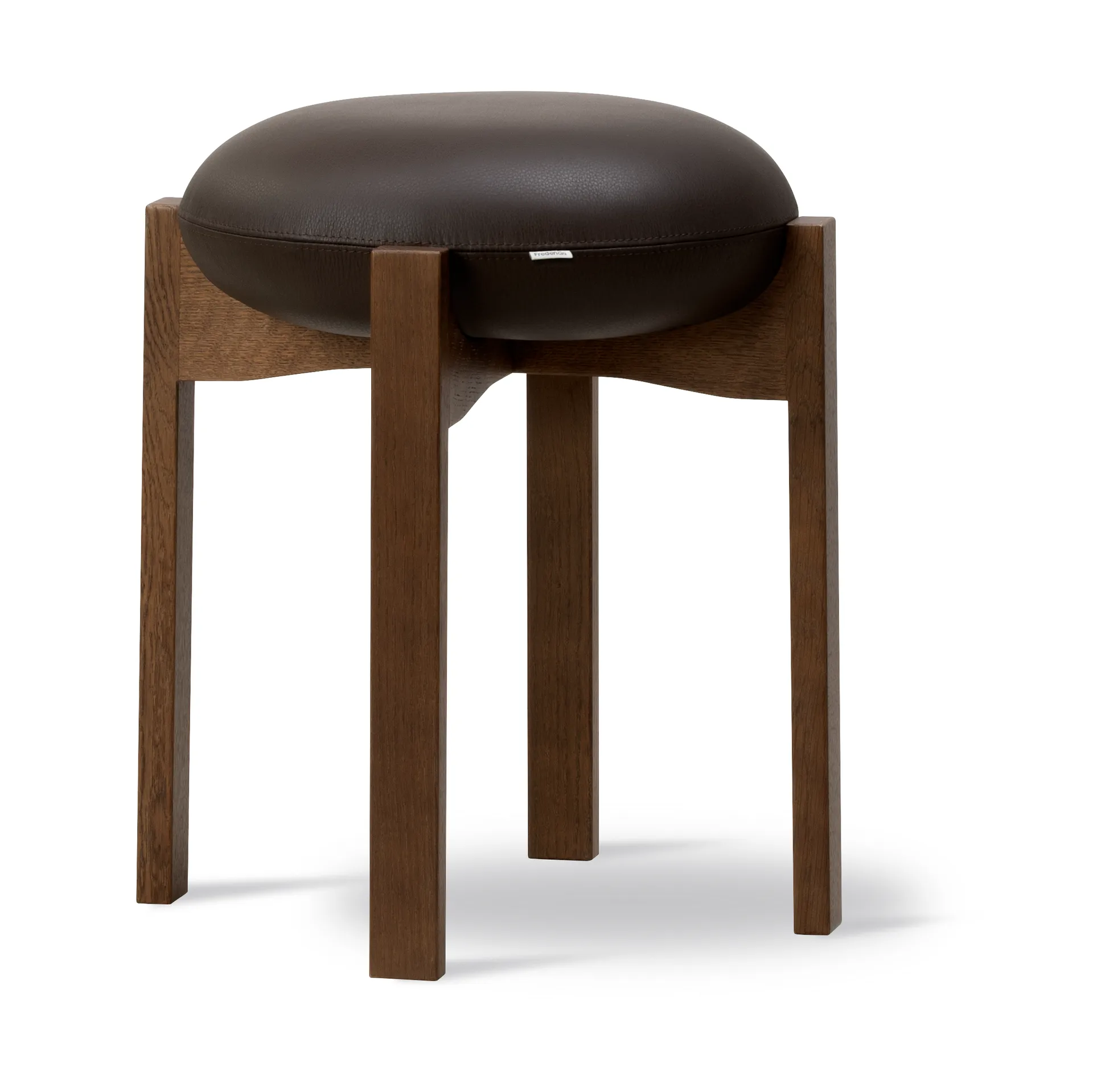 Pioneer banco redondo baixo, Primo 86-1-verniz fumado lacado carvalho Fredericia Furniture