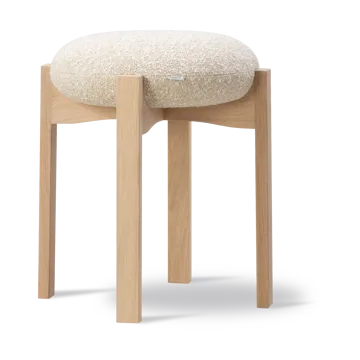 Pioneer banco redondo baixo - Zero 0001-lacado carvalho - Fredericia Furniture
