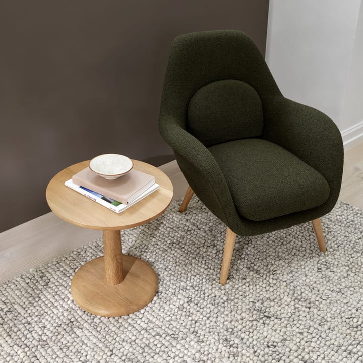 Pon mesa de apoio, Carvalho fumado oleado, Ø40 cm Fredericia Furniture