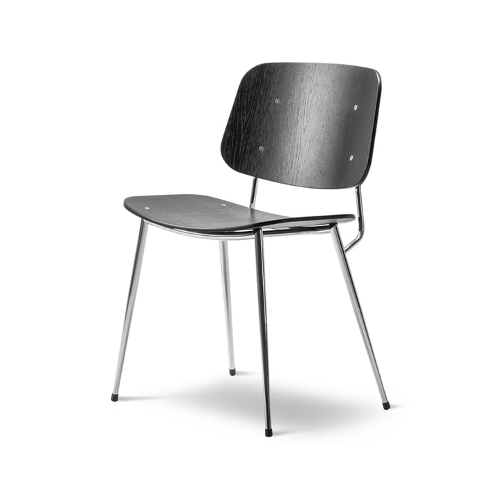 Søborg Metal cadeira - Preto-cromado - Fredericia Furniture