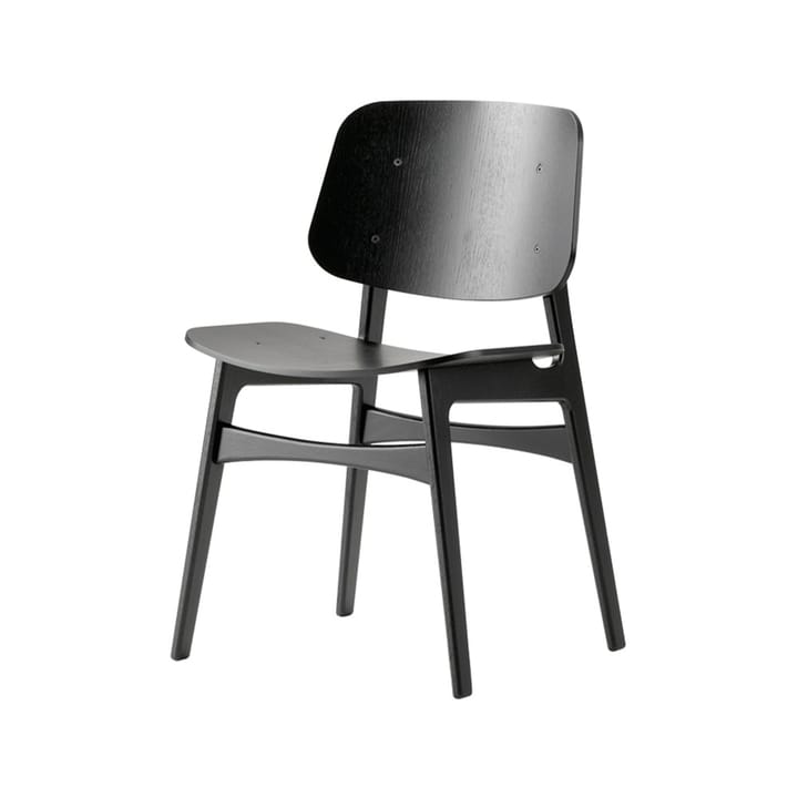 Søborg wood cadeira - Carvalho envernizado preto-carvalho preto com suporte de carvalho preto - Fredericia Furniture