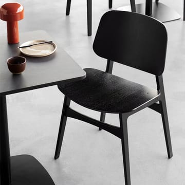 Søborg wood cadeira - Carvalho envernizado preto-carvalho preto com suporte de carvalho preto - Fredericia Furniture