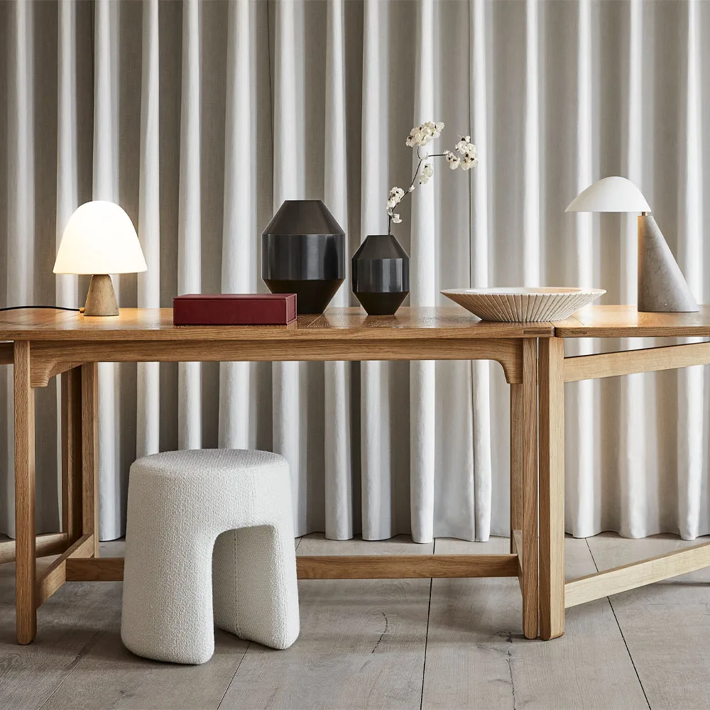Sequoia pufe, Pele de carneiro moonlight Fredericia Furniture
