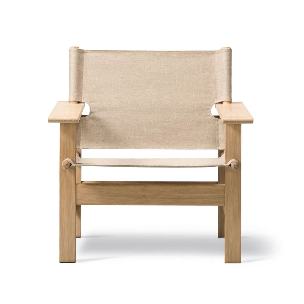 The Canvas Chair poltrona, Canvas natural-caroço de óleo de carvalho Fredericia Furniture