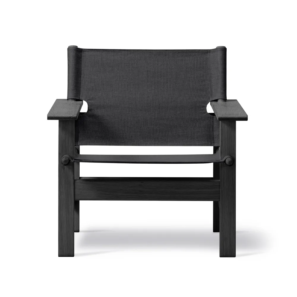 The Canvas Chair poltrona, Canvas preto-carvalho envernizado preto Fredericia Furniture