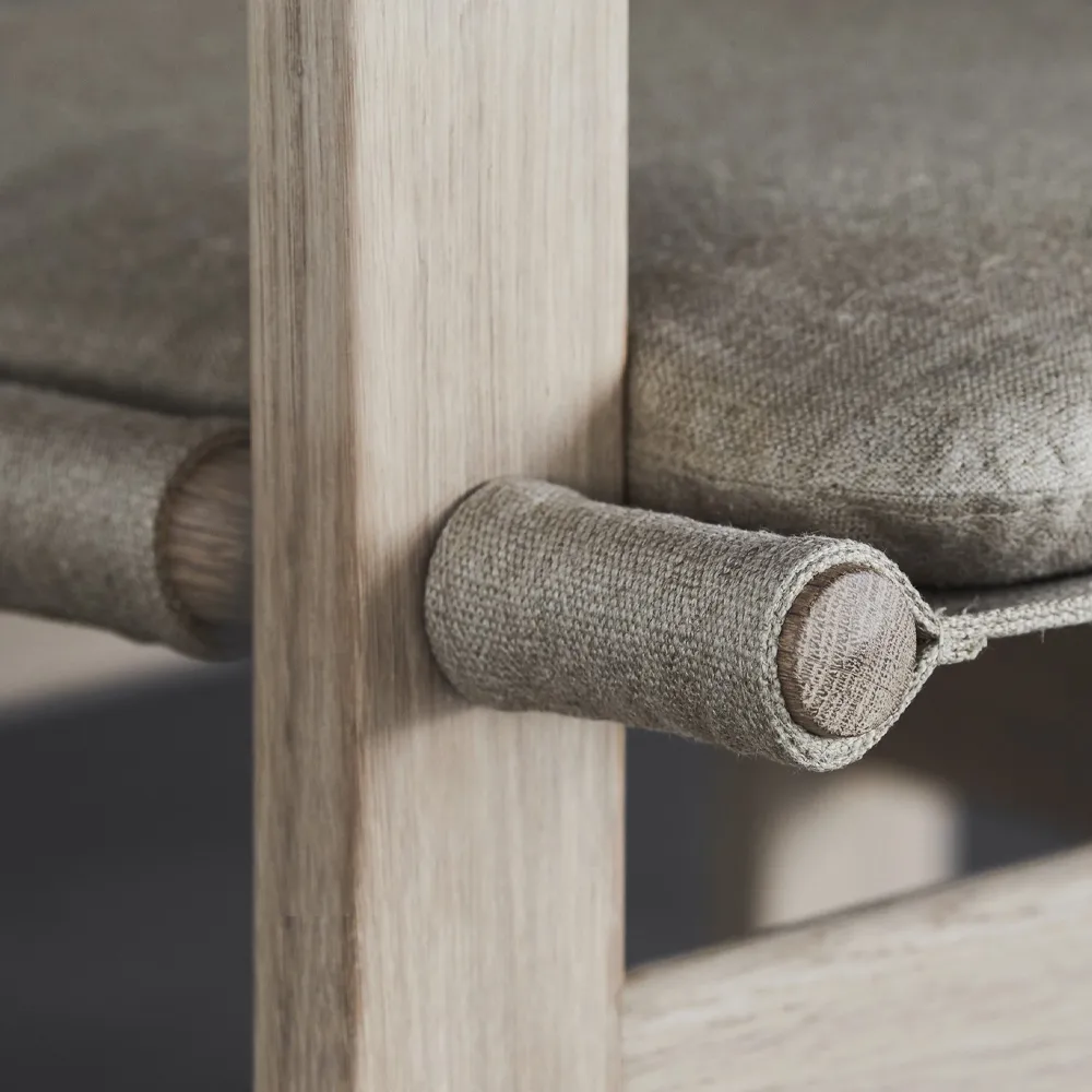 The Canvas Chair poltrona, Canvas suporte em carvalho natural-levemente oleado, incl. almofada Canvas Fredericia Furniture