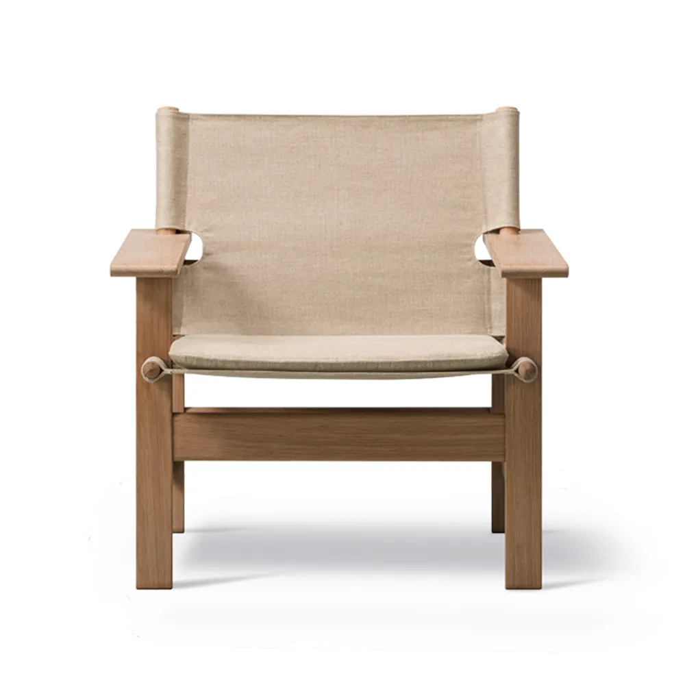 The Canvas Chair poltrona, Canvas suporte em carvalho natural-levemente oleado, incl. almofada Canvas Fredericia Furniture