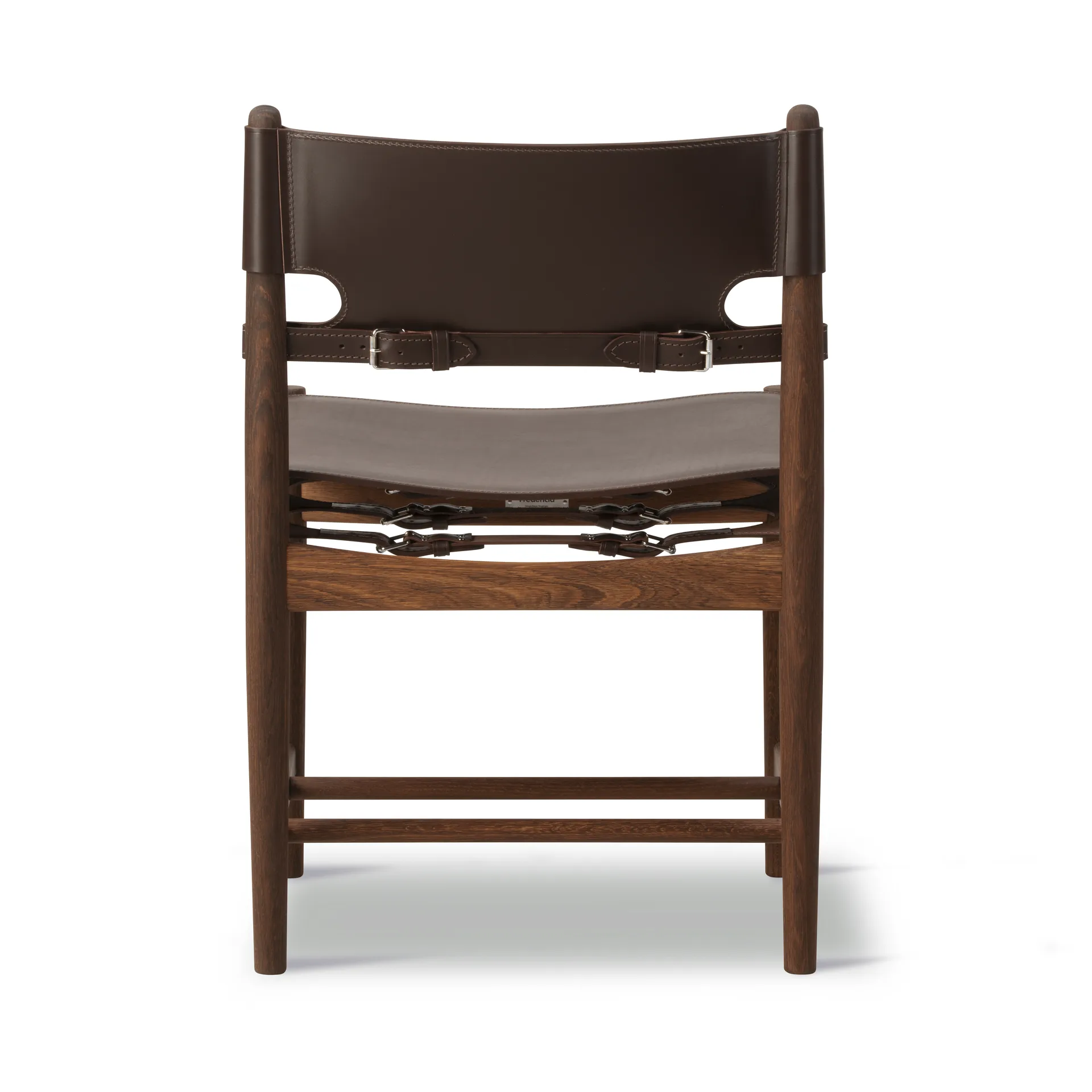 The Spanish Dining Chair, Couro castanho-escuro-carvalho fumado Fredericia Furniture