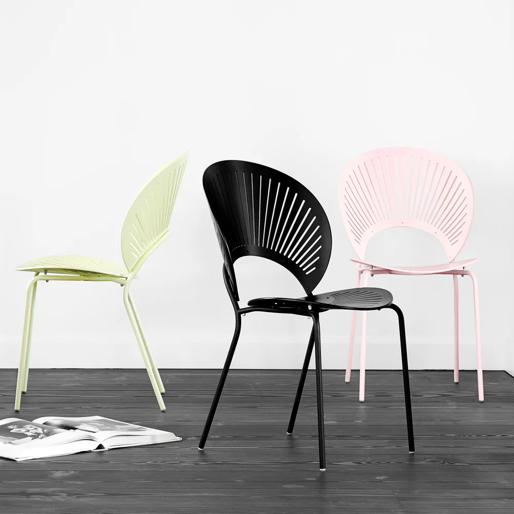 Trinidad 3398 cadeira, Pé em freixo tingido preto-preto Fredericia Furniture