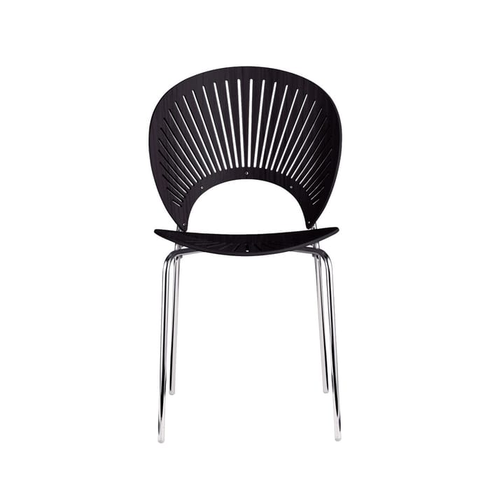 Trinidad 3398 cadeira - Pés em faia envernizada a preto - cromo - Fredericia Furniture
