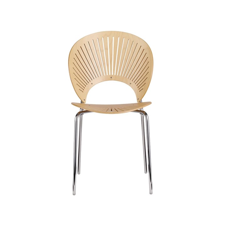 Trinidad 3398 cadeira - Verniz transparente faia-bege cromo - Fredericia Furniture