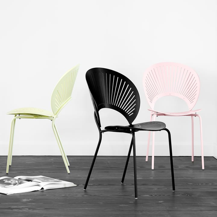 Trinidad 3398 cadeira, Verniz transparente faia-bege cromo Fredericia Furniture