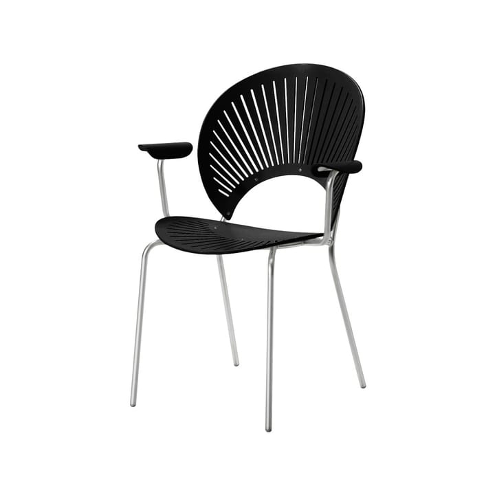 Trinidad 3399 cadeira com braços - Pés preto-cromados - Fredericia Furniture