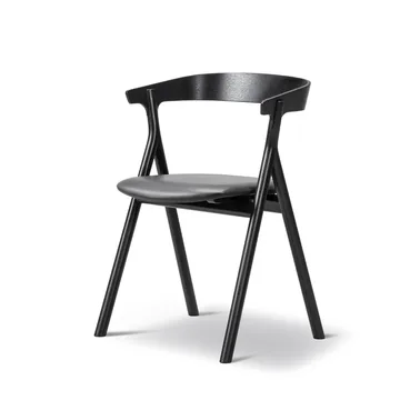 Yksi 3341 cadeira - Couro premium 88- carvalho lacado preto - Fredericia Furniture