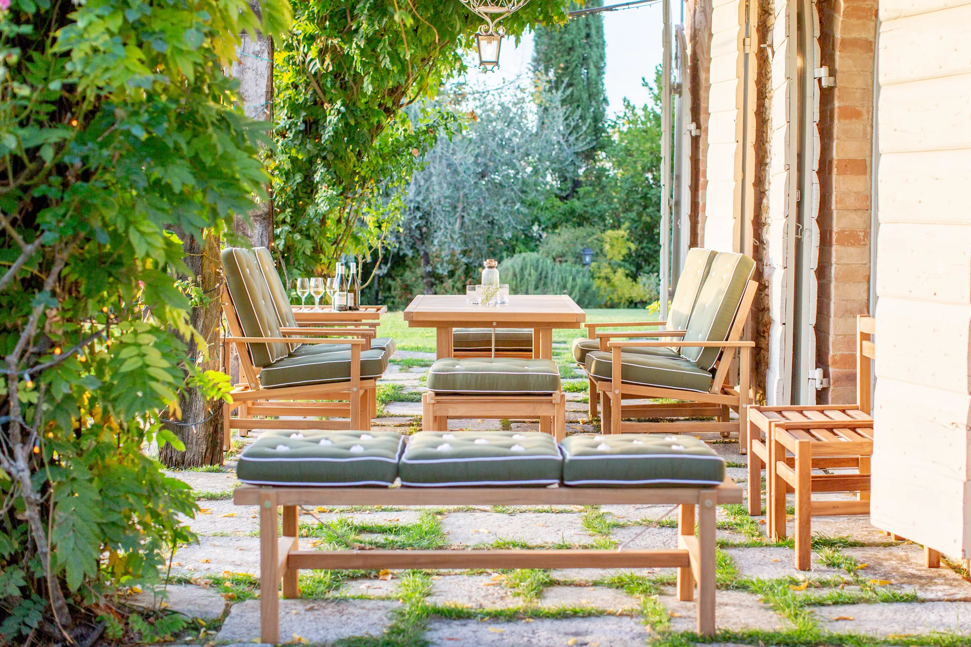 45 banco, Teca, 135 cm Fri Form