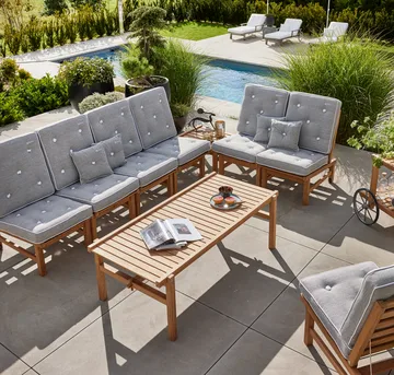 63 mesa - Teca, 150x73x51 cm - Fri Form