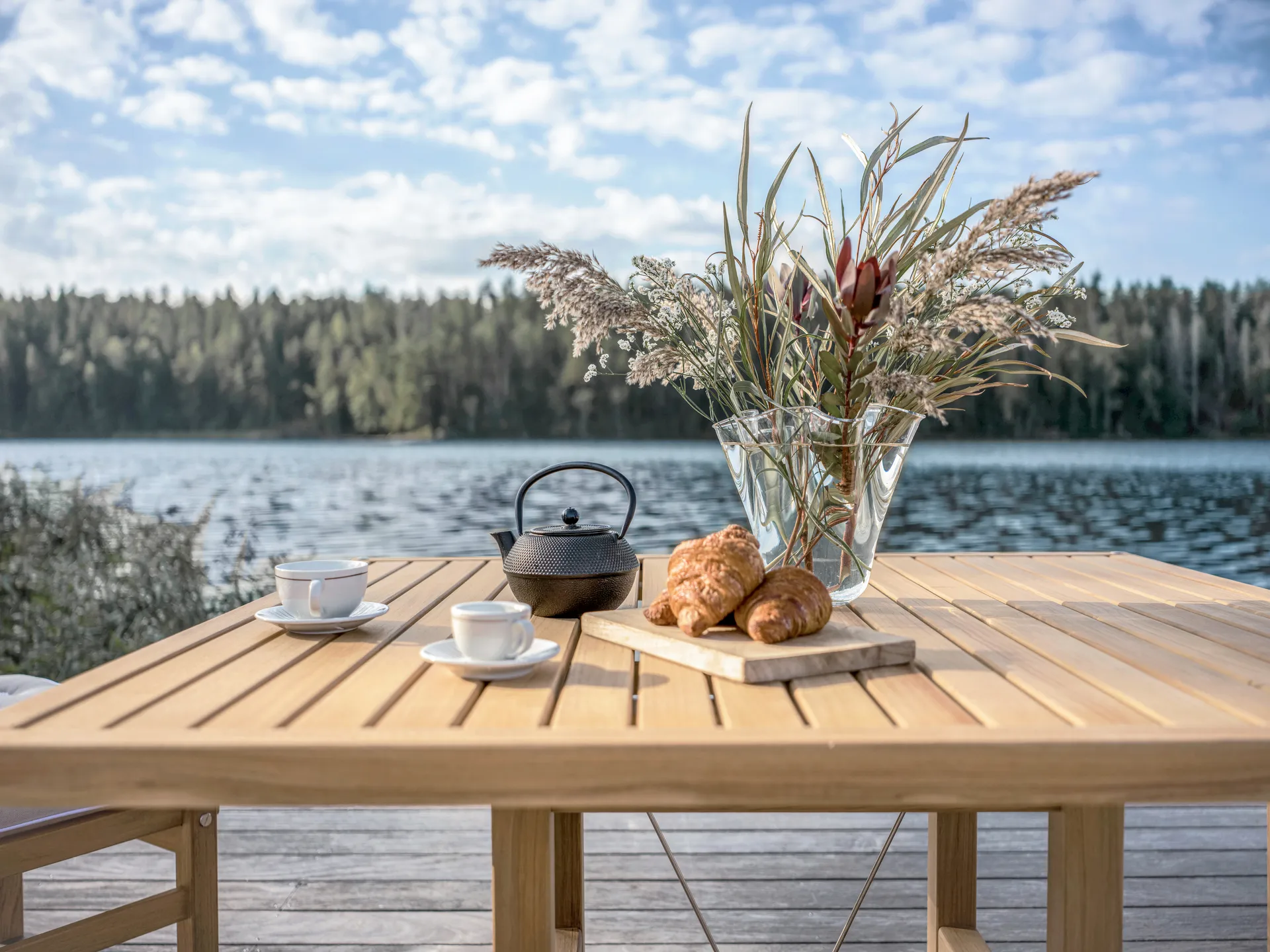 65 mesa, Teca, 128x120x68 cm Fri Form