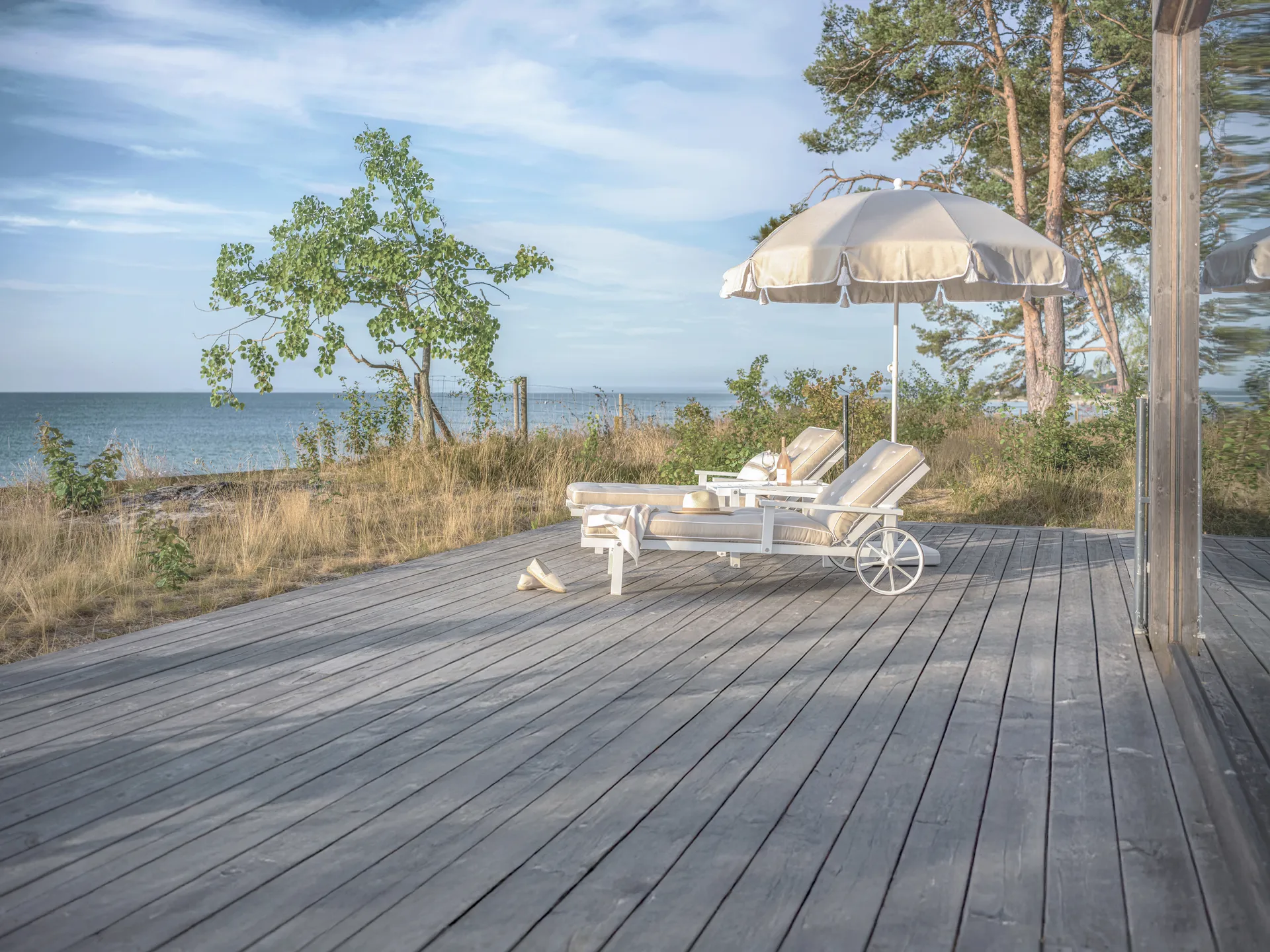 90 guarda-sol, Bege, Ø220 cm Fri Form