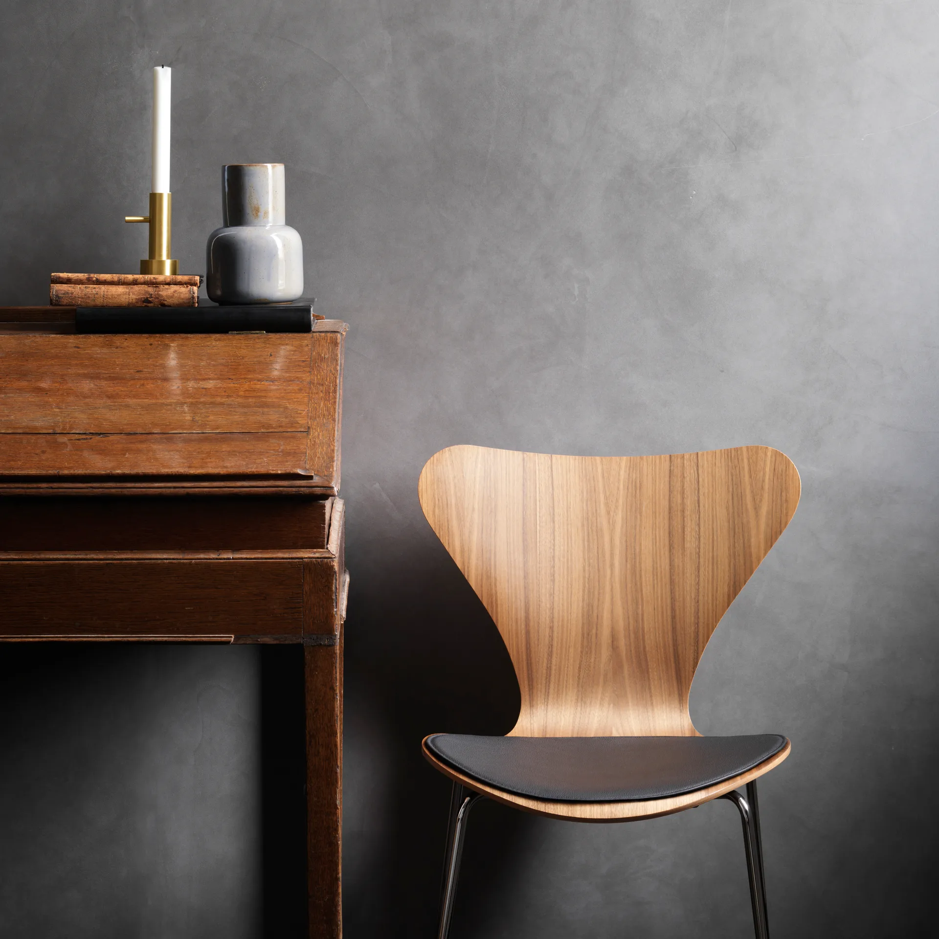 Almofada de pele para cadeira Series 7, Preto Fritz Hansen