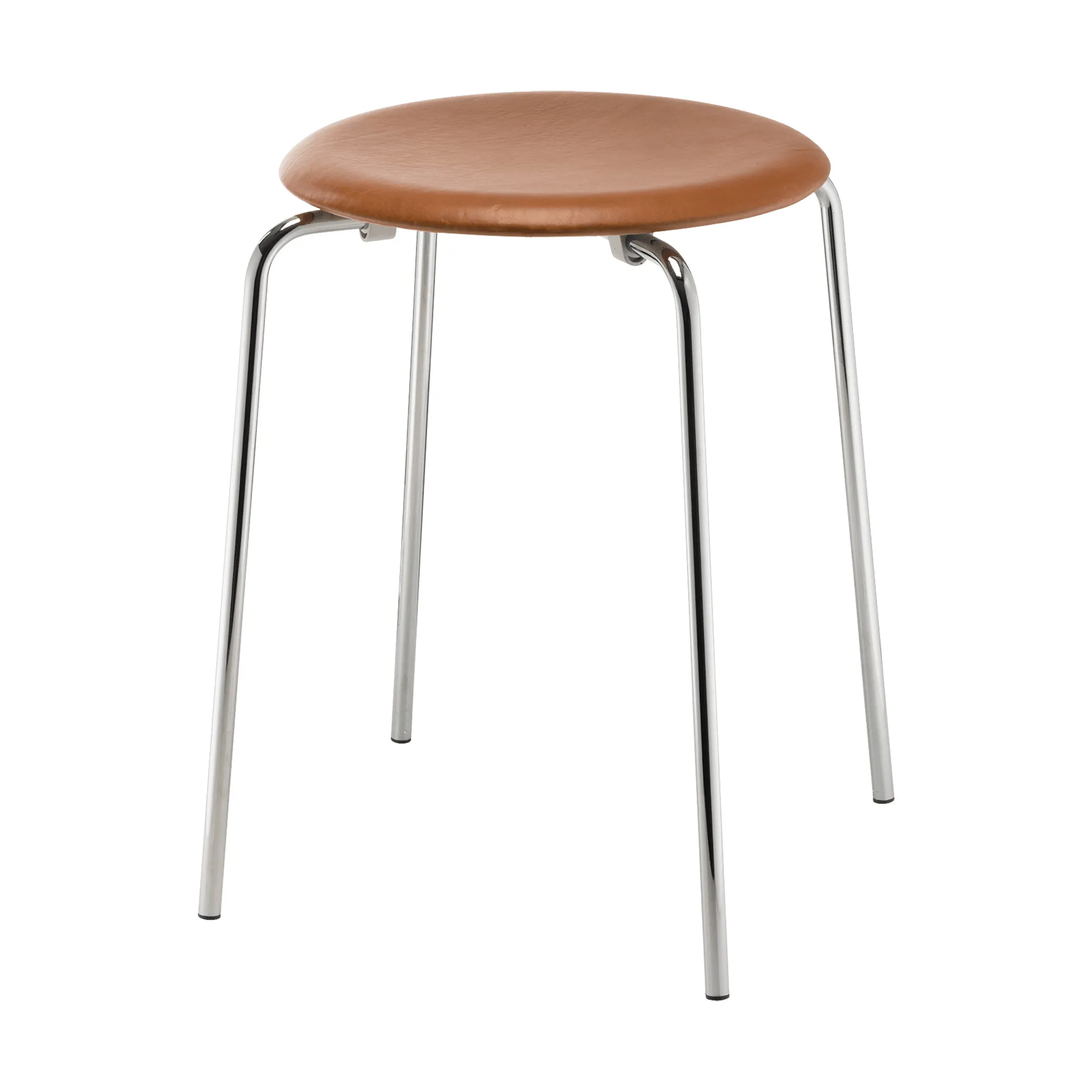 Banco em pele Dot, Essential walnut-chrome Fritz Hansen